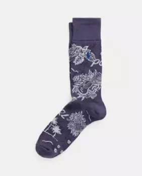 Мужские короткие носки с принтом Polo Ralph Lauren, синий