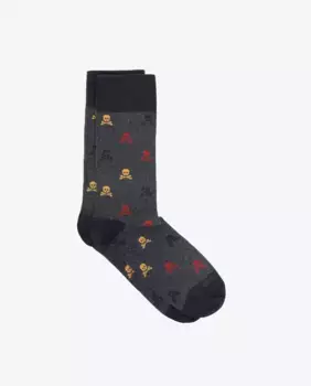 Мужские короткие носки с принтом Scalpers, серый