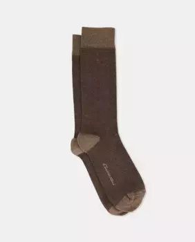 Мужские короткие носки с узором "елочка" Emidio Tucci, коричневый