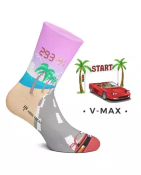 Мужские короткие носки V-Max, разноцветные Heel Tread, красный