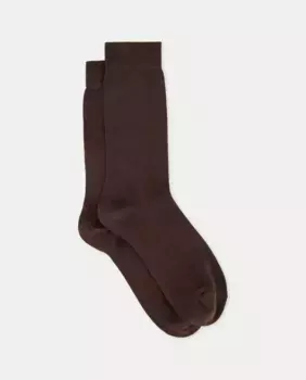 Мужские короткие однотонные носки Emidio Tucci, коричневый