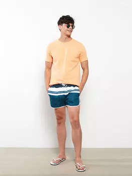 Мужские короткие пляжные шорты с цветными блоками LCW SWIMWEAR