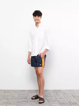 Мужские короткие пляжные шорты с цветными блоками LCW SWIMWEAR