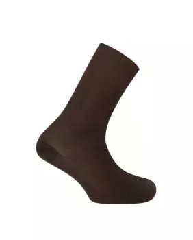 Мужские короткие полиамидные носки в рубчик - Trenil-set Tentesolo Punto Blanco, коричневый