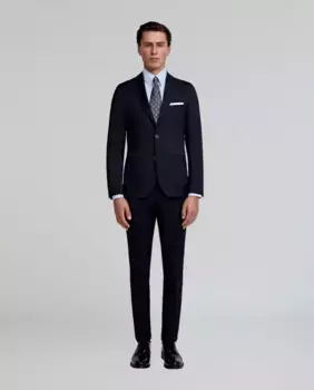 Мужские костюмные брюки из шерсти стандартного кроя Scalpers, синий