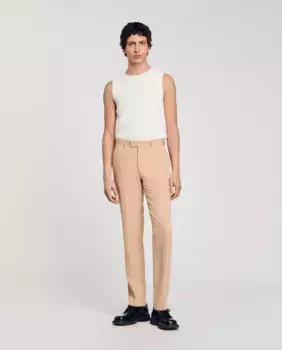 Мужские костюмные брюки Sandro, цвет Marrn claro