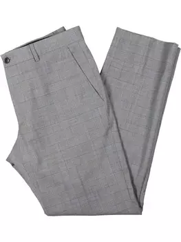 Мужские костюмные брюки современного кроя из смеси шерсти Armani Exchange, цвет Light Gray