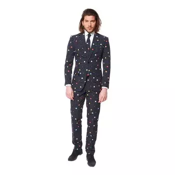 Мужские костюмы OppoКомплект костюма и галстука Pac-Man Slim-Fit OppoSuits, черный