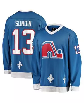 Мужские коврики sundin blue quebec nordiques premier breakaway для пенсионеров Fanatics, синий