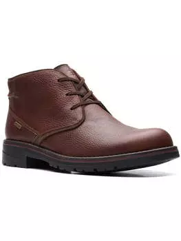 Мужские кожаные ботильоны Morris Peak на подошве с выступами Clarks, цвет Brown Tumbled