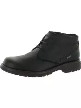 Мужские кожаные ботильоны Morris Peak на подошве с выступами Clarks, цвет Black Tumbled