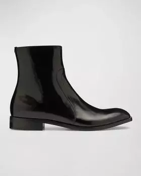 Мужские кожаные ботильоны на молнии Maison Margiela, цвет Black