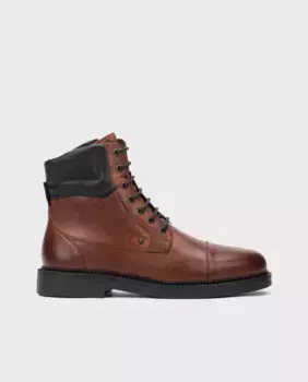 Мужские кожаные ботильоны на шнурках и съемной стельке Martinelli, коричневый