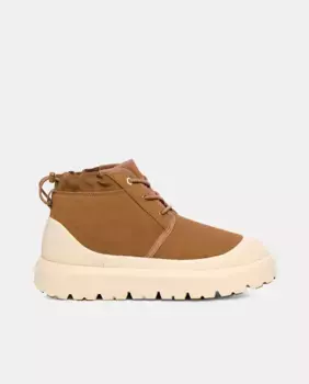 Мужские кожаные ботильоны Neumel Weather со шнуровкой UGG, светло-коричневый