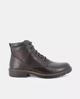 Мужские кожаные ботильоны с подкладкой Goretex и мягким воротником Igi&Co, темно коричневый