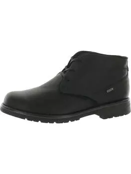 Мужские кожаные ботильоны с шагреневой отделкой Clarks, цвет Black Tumbled