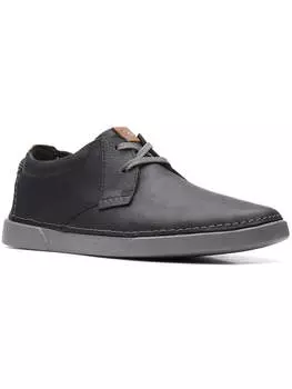 Мужские кожаные ботинки чукка на шнуровке Gereld Low Clarks, черный