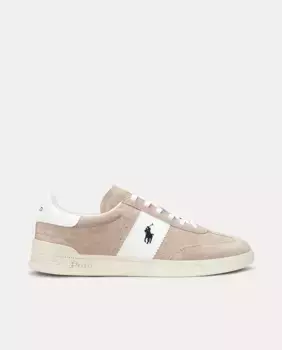 Мужские кожаные ботинки HRT AERA в стиле шлема с низким верхом Polo Ralph Lauren, цвет Blanco Hueso