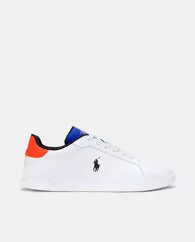 Мужские кожаные ботинки HRT II в стиле шлема с низким верхом Polo Ralph Lauren, белый