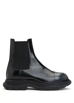 Мужские кожаные ботинки Mcqueen, черный