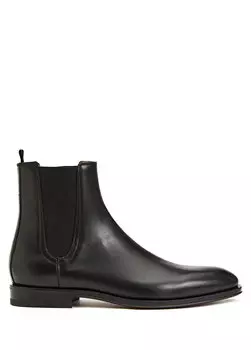 Мужские кожаные ботинки с черной тесьмой Ferragamo