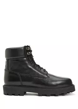 Мужские кожаные ботинки с черным логотипом Givenchy