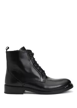 Мужские кожаные ботинки с черным металлическим носком Academia