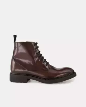 Мужские кожаные ботинки с гладким верхом и молнией Luis Gonzalo, коричневый