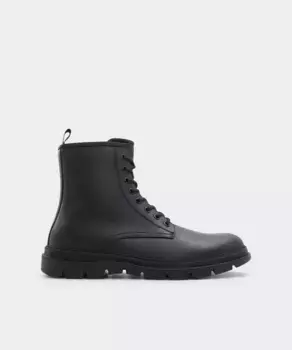 Мужские кожаные ботинки с круглым носком Aldo, черный
