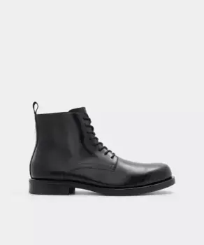 Мужские кожаные ботинки с круглым носком Aldo, черный