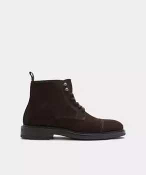 Мужские кожаные ботинки с круглым носком Aldo, коричневый