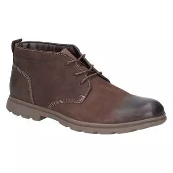 Мужские кожаные ботинки Tyson Chukka из нубука Hush Puppies, коричневый