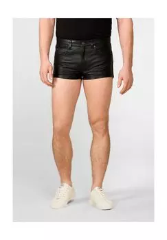 Мужские кожаные брюки-шорты из высококачественной вощеной яловой кожи RICANO, цвет Schwarz Weite Zoll