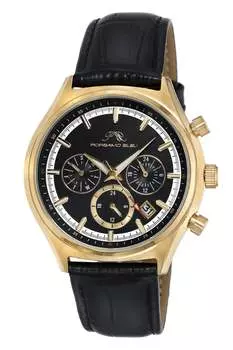 Мужские кожаные часы Dylan, 872BDYL Porsamo Bleu, черный