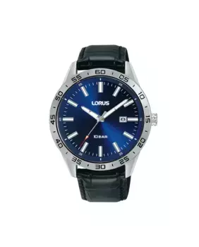 Мужские кожаные часы Sport man RH953QX9 с черным ремешком Lorus, черный