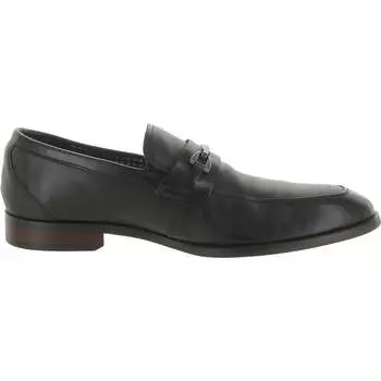 Мужские кожаные фактурные лоферы Kaylor Stacy Adams, черный