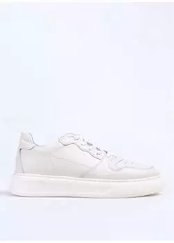 Мужские кожаные кроссовки цвета экрю AELI Fabrika, экрю