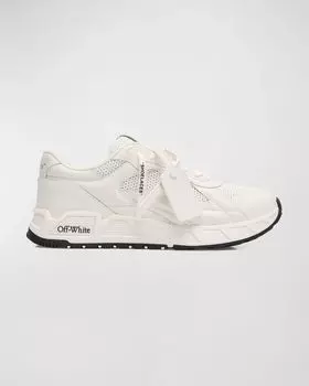 Мужские кожаные кроссовки для бега Off-White, цвет White White