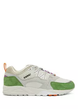 Мужские кожаные кроссовки Fusion зеленого цвета Karhu, белый