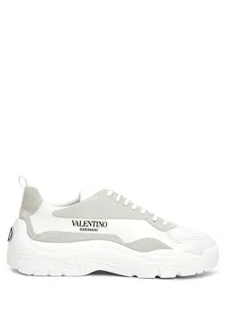 Мужские кожаные кроссовки gumboy с цветными блоками Valentino Garavani