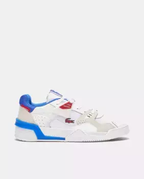 Мужские кожаные кроссовки LT 125 с контрастным язычком Lacoste, белый