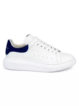 Мужские кожаные кроссовки на платформе большого размера Alexander McQueen, белый