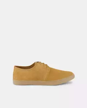 Мужские кожаные кроссовки на шнуровке Green Coast, коричневый