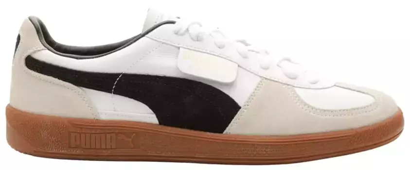 Мужские кожаные кроссовки PUMA Palermo, цвет White/Gum