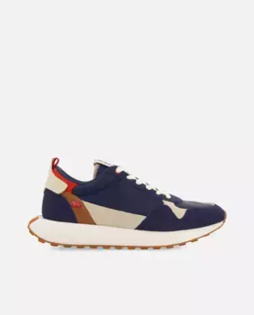 Мужские кожаные кроссовки с цветовыми контрастами Gioseppo, темно-синий