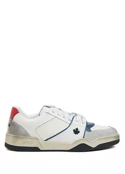 Мужские кожаные кроссовки с логотипом Dsquared2, белый