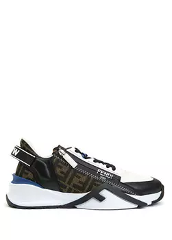 Мужские кожаные кроссовки с логотипом Fendi, белый