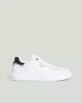 Мужские кожаные кроссовки с подошвой cupsole Pepe Jeans, белый