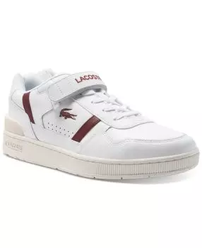 Мужские кожаные кроссовки с Т-образным зажимом на липучке Lacoste