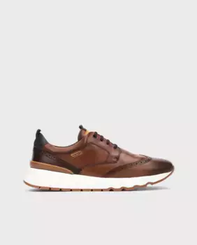 Мужские кожаные кроссовки со съемной стелькой из пены с эффектом памяти Pikolinos, коричневый